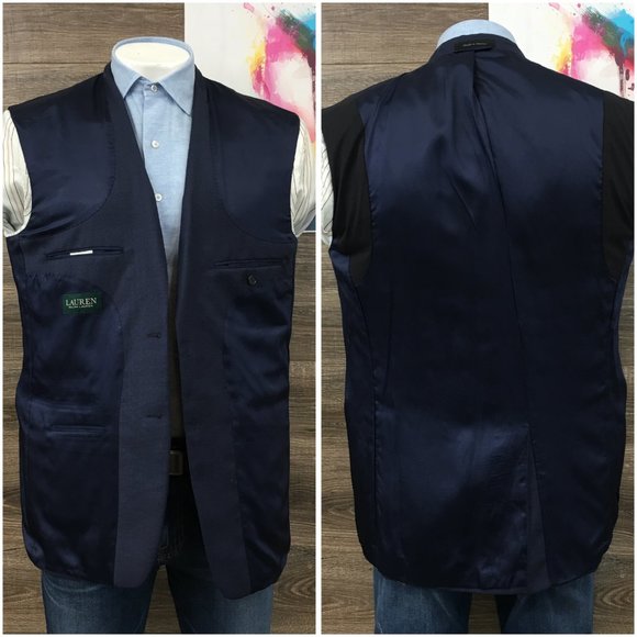Ralph Lauren Mens Blazer Sport Coat Two Button Casual Jacket Size 42L Wool Suits - Picture 7 of 13